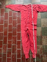 VTG 50s 60s Long Fleece Full Body Suit Red Men’s The Tennessee Fleece