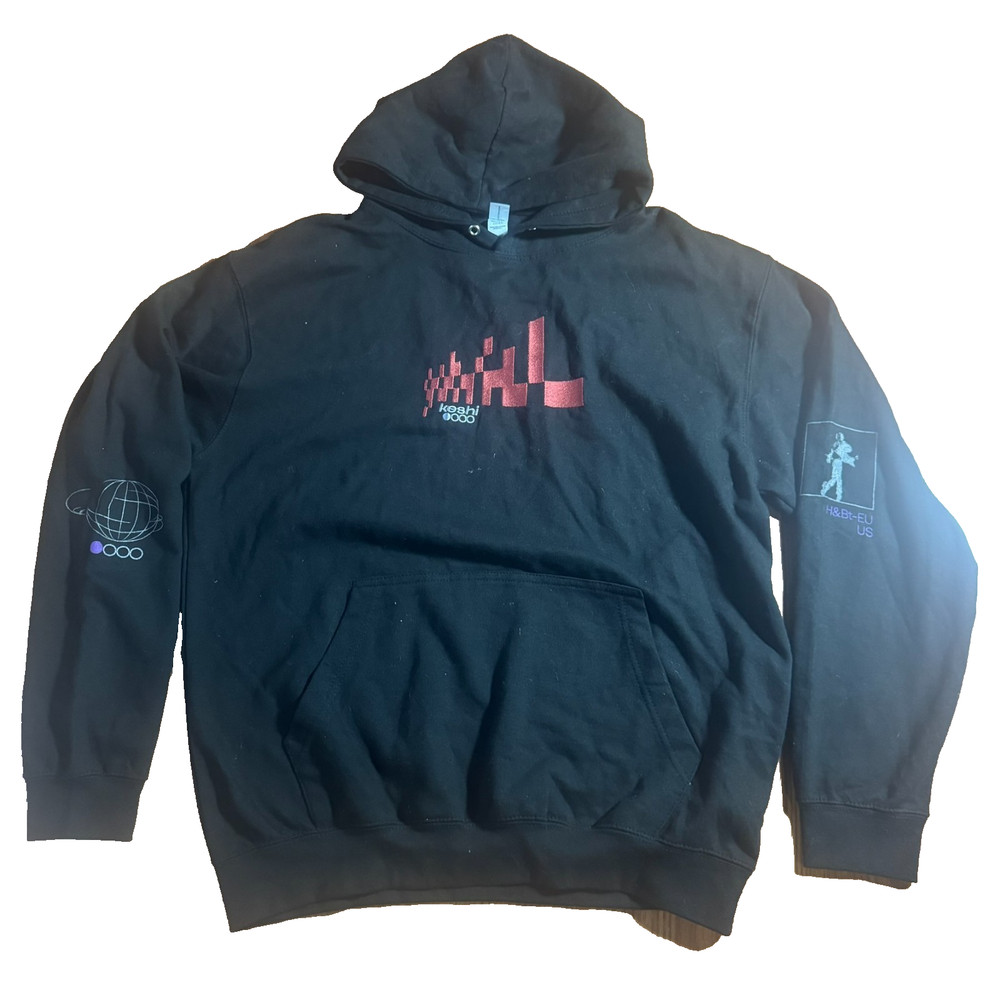Keshi 2023 Hell and Back Official Tour Hoodie Mens Sz L Black Just Hoods Gabriel
