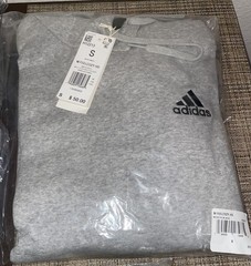 Lot Of 3 Adidas men Essentials Fleece Hoodie Size Small Gray Black Sandstone New