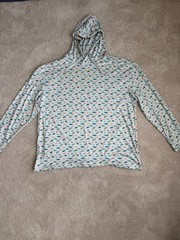 Burlebo AOP Fly Fishing Lures Performance Stretch Golf Hoodie UPF50 Mens 2XL