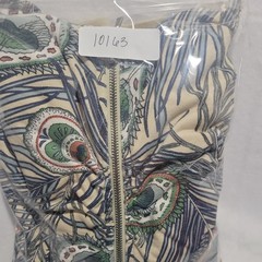 full zip hoodie, One World Special Issue, Med, boho, peacock feather design