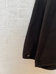 Vintage Nike Y2K Fleece Hoodie Center Spellout Logo Black Men XL