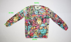 Hoodie Lab Las Vegas Bright Multi-Color Pullover Sweatshirt Adult Large