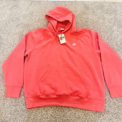 Nike Sportswear Club Fleece Hoodie Mens XL Coral Pink Pullover
