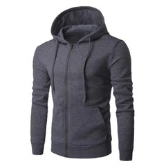 Men’s Autumn Zip Hoodie Jacket Slim Fit Long Sleeve Casual Sweatshirt