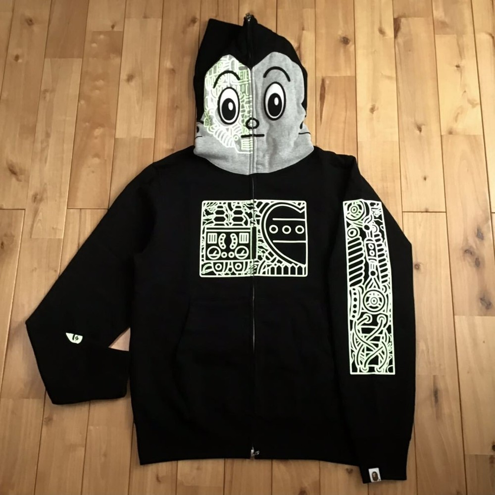 BAPE × Astro Boy full zip hoodie Black A Bathing Ape Size L