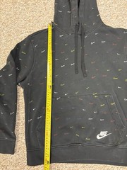 Mens Nike All Over Print Multicolor Swoosh Sweatshirt • Size Small S Black Y2K