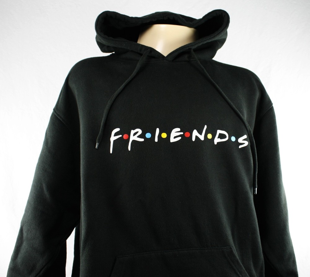 FRIENDS 90s TV Show Hoodie Black Interack Textile Inc Men’s Size XL Pre-owned
