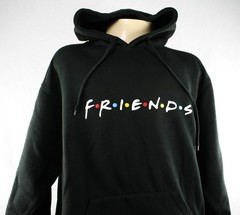 FRIENDS 90s TV Show Hoodie Black Interack Textile Inc Men’s Size XL Pre-owned