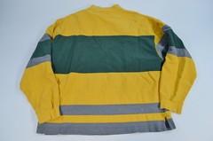 Vintage Gap 90’s Gold Yellow Green Gray Striped Shirt Pullover Sweatshirt Large