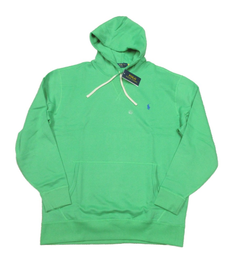 Polo Ralph Lauren Big & Tall Summer Emerald Green Cotton Blend Fleece Hoodie