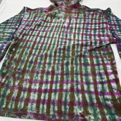 Size LARGE Vintage Red Eraser Tie Dye Hoodie Sweater Green Brown Blue Purple 90s