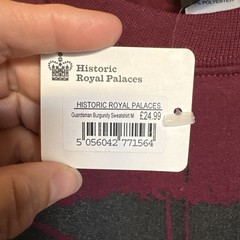 NWT Historic Royal Palaces, Guardsman, Burgundy Sweatshirt, Medium London