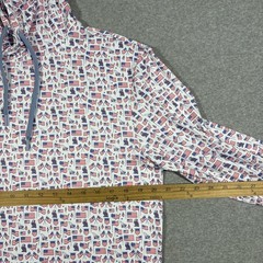 NWT Burlebo Hoodie Men Sz M Old Glory American Flag Performance Stretch Pullover