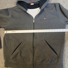 Nike The Athletic Dept Mens Large Gray Full Zip Fleece Hoodie Swoosh Logo