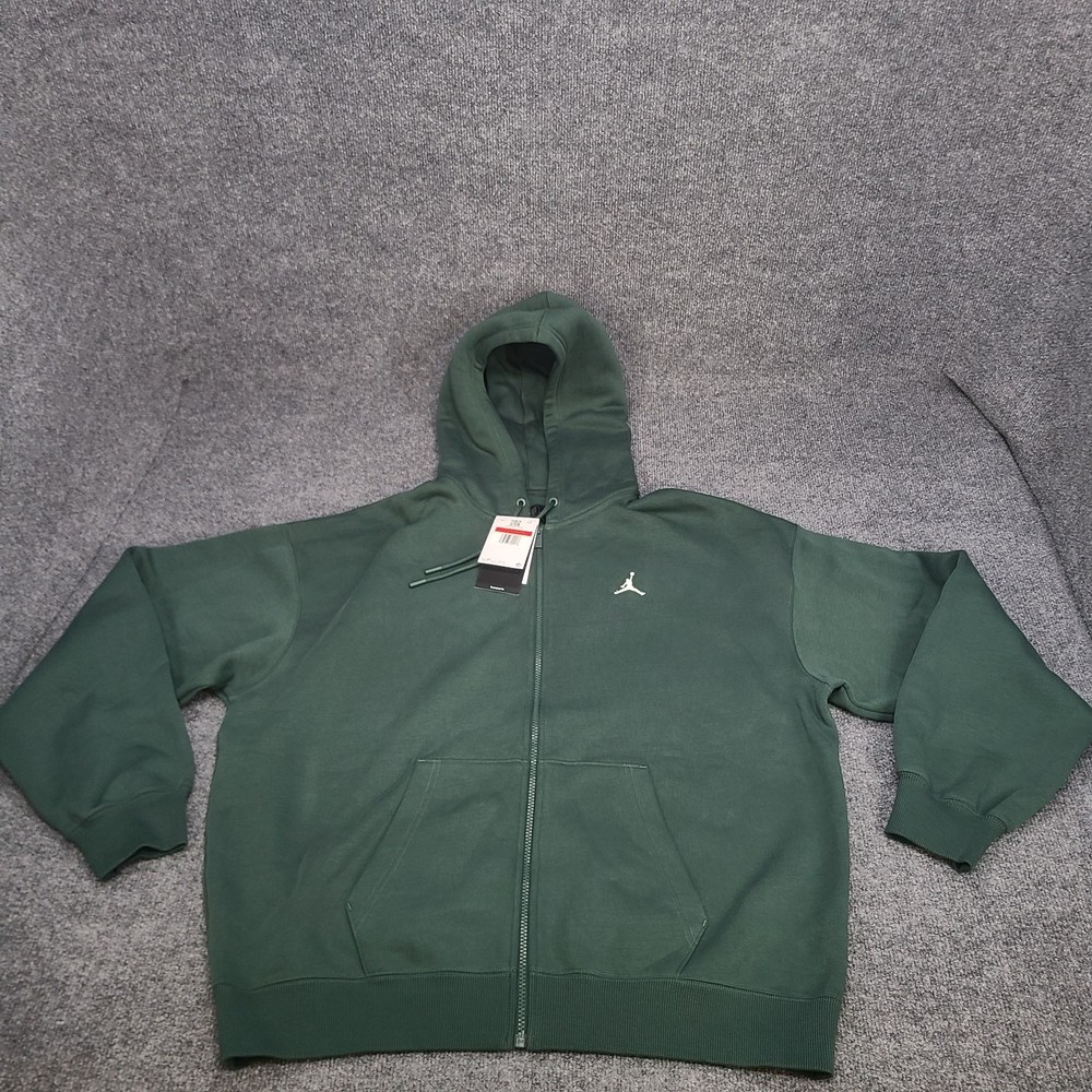 Jordan Sweatshirt Men Large Midnight Green Oversized Zip Hoodie Sweater Nike Air
