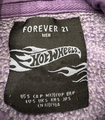 Hot Wheels x Forever 21 Hoodie Mens Small Purple Pullover West Coast Mattel 2021