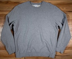 Sunspel England Heather Gray 100% Cotton Classic Loopback Crew Neck Sweatshirt L