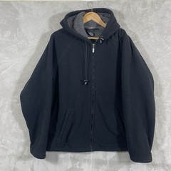 Dickies Sherpa Lined Fleece Hoodie Jacket Mens Large Workwear Black *pilling*