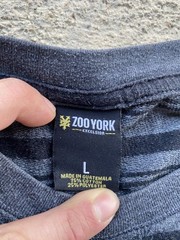 Zoo York Sweatshirt Mens L Gray Striped Lightweight Pullover Jersey Long Sleeve