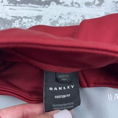 Oakley Sweatshirt Men Medium Red Gray Full Zip Track Suit Jacket Sweater Warm Up