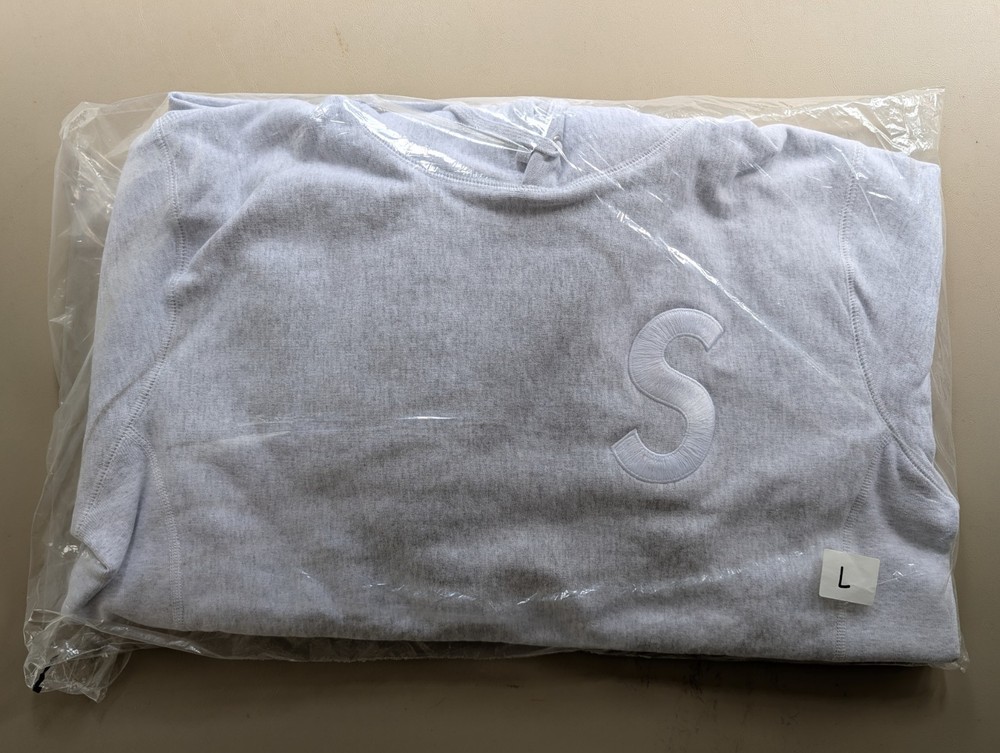 Supreme S Logo Hooded Sweatshirt 2015 Fall/Winter Men’s Large Ash Grey