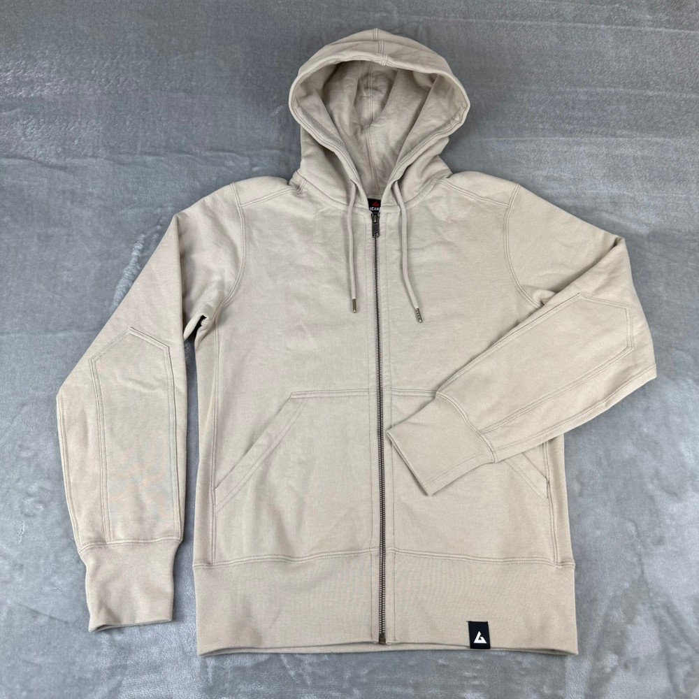 American Giant Classic Zip Hoodie Mens Small Cobblestone Heavy $168 USA New NWOT