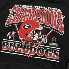 47 Brand Georgia Bulldogs 2022 National Champions Hoodie Mens Medium Jet Black