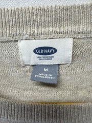 Old Navy Crew Neck Sweatshirt Size Medium White Pullover Jumper Lightweight