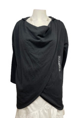 LAUREN RALPH LAUREN WOMEN’S LONG SLEEVE HODDIE PULLOVER BLACK SIZE XXS