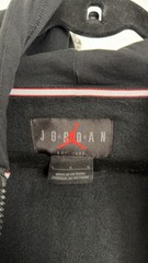 Jordan Men’s L Black Fleece Full Zip Hoodie Solid Logo Hooded Pockets