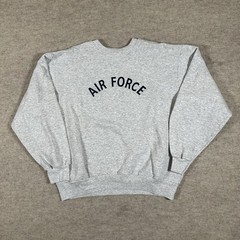 Vintage 90s US Air Force Spell Out Sweatshirt Size Medium? Crewneck Gray