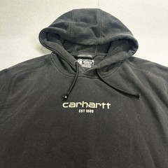 Carhartt Force Mens Relaxed Fit Lightweight Logo Graphic Hoodie 105569-BLK Small