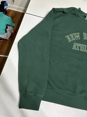 New Balance Sweatshirt Large Green Athletic Crewneck Y2k Sportswear Casual Retro