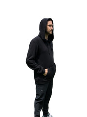 Hoodie Mask Sweatshirt Pull-over Black