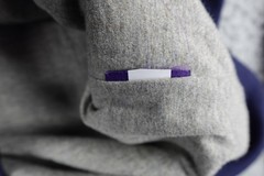 Ralph Lauren Purple Label Hoodie Mens Medium Blue Full Zip Jersey Logo Pockets