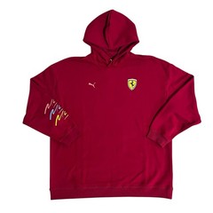 PUMA Scuderia Ferrari Miami Graphic Pullover Hoodie Mens Size XL Deep Red NEW