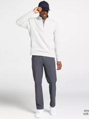 VRST Men’s Recharge Lunar Fleece 1/4 Zip – Color: Light Grey Heather