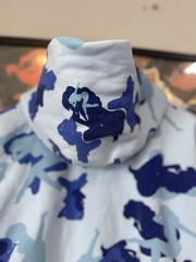 Named Collective “Unrealistic Ideals” Camo Zip Hoodie Blue Cyber Y2K Streetwear