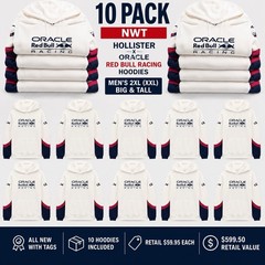 Hollister Red Bull Racing F1 Hoodies Lot 10 NWT 2XL Big Tall $599 Retail