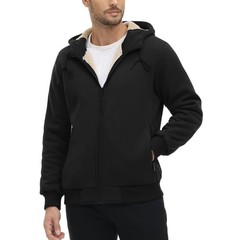 Men’s Winter Thermal Sweatshirts Full-Zip Up Sherpa Fleece Lined Hoodie Jacket