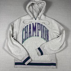 Champion Hoodie Reverse Weave Size Small Y2K Vintage Style Purple Green