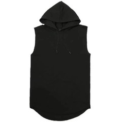 Summer Men Muscle Hoodie Vest Sleeveless Bodybuilding Gym Workout Fitness Shirt