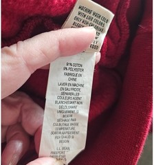 Vintage LL Bean Mens XL Deep Red Quarter Zip Fleece Pullover Sweatshirt Classic
