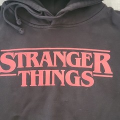Unknown Source (stranger things) black hoodie size large