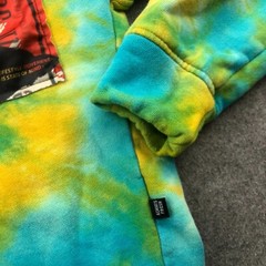Kleep Hoodie Mens Medium Tie Dye Spell Out Graphic Super Spell Out