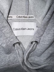Calvin Klein Men’s Long Sleeve Pullover Hoodie XL Gray Designer City Sports
