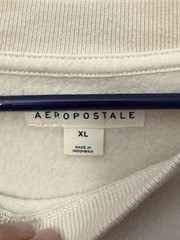 Aéropostale Men’s XL Beige Fleece Crewneck Pullover Graphic Logo Sweatshirt