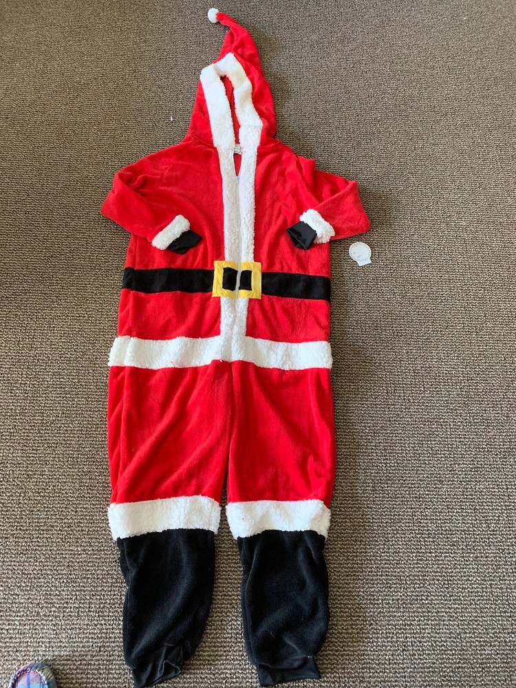 Santa Clause Zip Up Full Body Suit Size 2X/3X