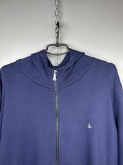 vivienne westwood hoodie zip up mens cotton size XL navy red